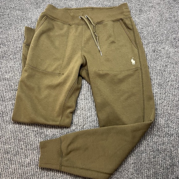 Ralph Lauren Pants - POLO RALPH LAUREN Sweatpants Joggers Womens Small Olive Double Knit Tech Pockets